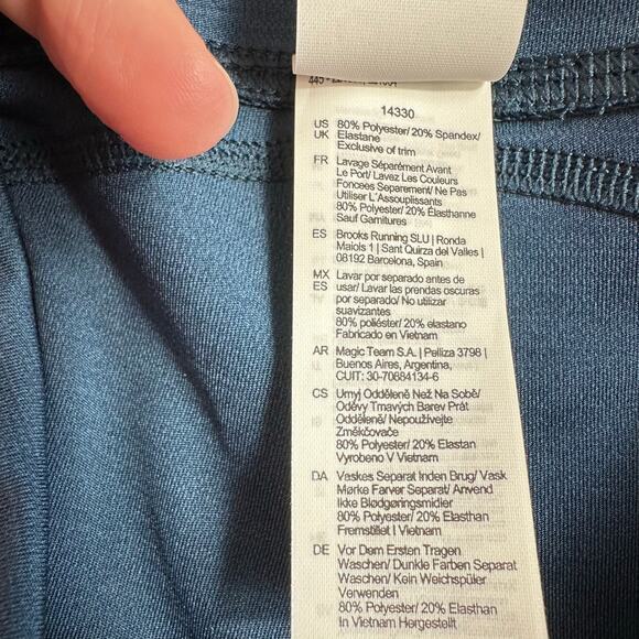 Brooks Sparks Tight Pocket Blue Med Running Walking - Picture 6 of 10
